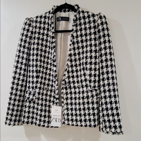 Zara Jackets & Blazers - Zara black and white blazer